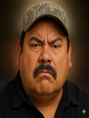 Cara aburrida. Presiona el botón para reír y quitar el aburrimiento.