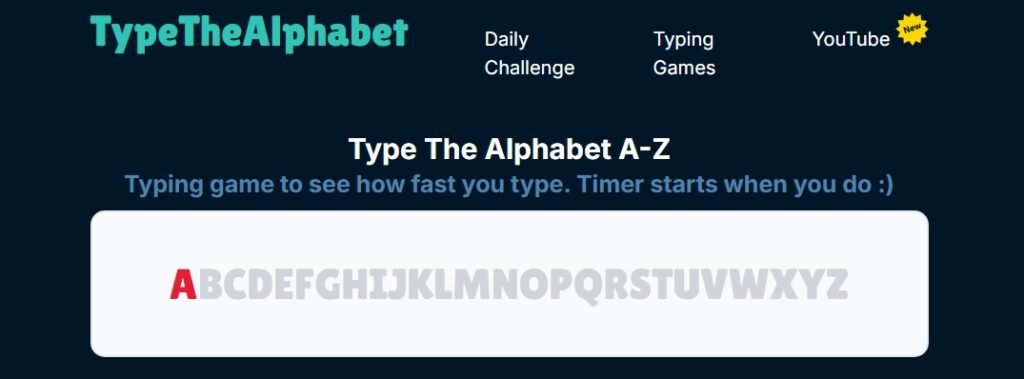 Type the Alphabet