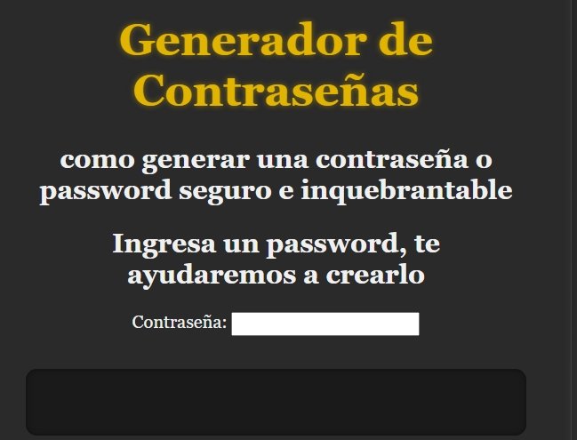 Crea un password seguro